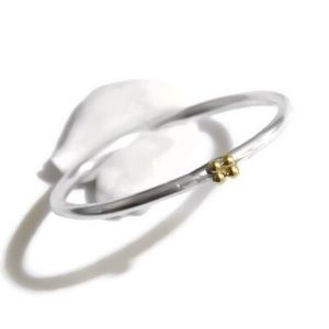 Mixed metals minimalist ring